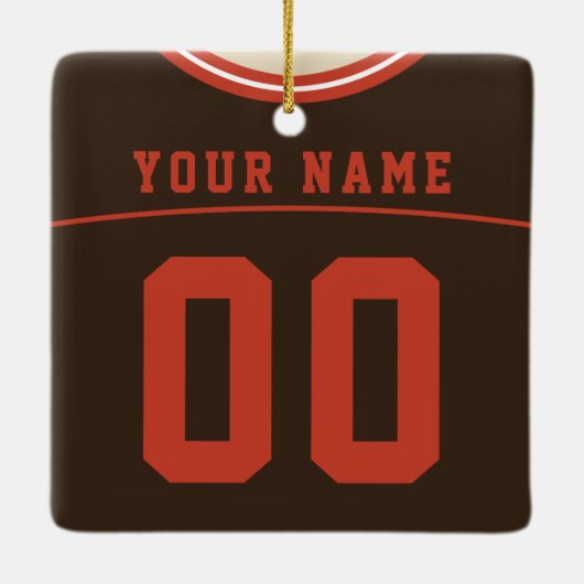 Maßgeschneiderte Football Lacrosse Jersey Ornament (Rückseite)