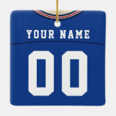 Maßgeschneiderte Football Lacrosse Jersey Ornament (Rückseite)