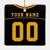 Maßgeschneiderte Football Lacrosse Jersey Ornament (Rückseite)