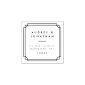 Maßgeschneiderte formale Rahmen-Hochzeitskamera-Rü Gummistempel (Prägung)