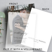 Maßgeschneiderte Foto-Basis für Vellum-Overlay-Hoc Einladung