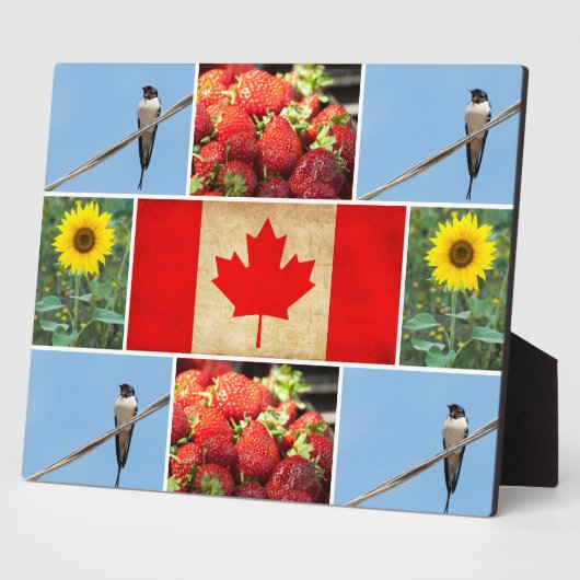 Maßgeschneiderte Foto-Collage & Flag CANADA Fotoplatte (Seite)