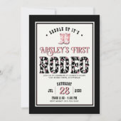 Maßgeschneiderte Foto First Rodeo Girls 1. Geburts Einladung (Vorderseite)