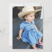 Maßgeschneiderte Foto First Rodeo Girls 1. Geburts Einladung (Rückseite)