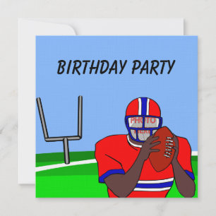 Maßgeschneiderte Foto Football-Party Einladungen O