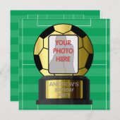 Maßgeschneiderte Foto Fußball-Party Einladungen (Vorne/Hinten)