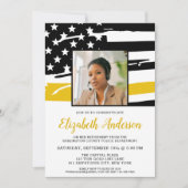 Maßgeschneiderte Foto-Goldlinie für den Rücktransp Einladung (Vorderseite)