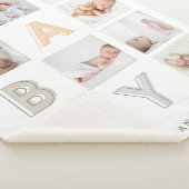 Maßgeschneiderte Foto Grid Collage Moderner Baby B Sherpadecke (3/4)
