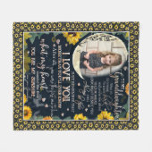 Maßgeschneiderte Foto Großstochter I Liebe Sie Fleecedecke (Vorderseite (Horizontal))