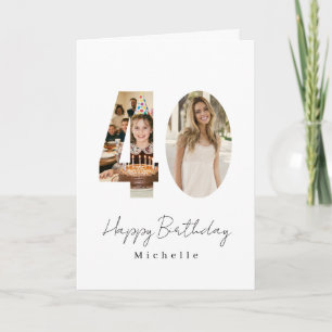 Maßgeschneiderte Foto-Grußkarte zum 40. Geburtstag Karte