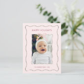 Maßgeschneiderte Foto Holiday Postcard buw mit qua Postkarte (Stehend Vorderseite)