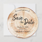 Maßgeschneiderte Foto-Holzkörner-Hochzeit Einladung (Vorderseite)