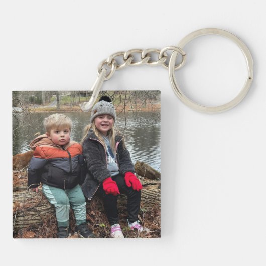 Maßgeschneiderte Foto Hübsche Liebe Blumen Sie Mam Schlüsselanhänger (Rückseite)