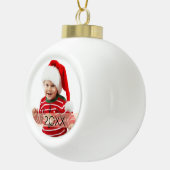 Maßgeschneiderte Foto Jahr-Ornament Keramik Kugel-Ornament (Rechts)