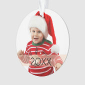 Maßgeschneiderte Foto Jahr-Ornament Ornament (Vorderseite)