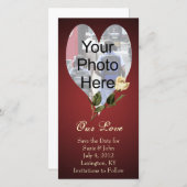 Maßgeschneiderte Foto-Karte für Hochzeiten oder Va Save The Date (Vorne/Hinten)