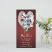 Maßgeschneiderte Foto-Karte für Hochzeiten oder Va Save The Date (Stehend Vorderseite)