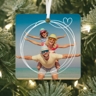 Maßgeschneiderte Foto Keepake-Ornament Ornament Aus Metall