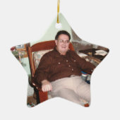 Maßgeschneiderte Foto-Sterne in der Himmelserinner Keramik Ornament (Vorne)