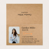 Maßgeschneiderte Foto- und Gold-SchlüsselKraft gek Visitenkarten (Außenseite Aufgefaltet)