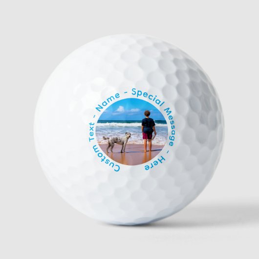 Maßgeschneiderte Foto- und Textgolfbälle Personali Golfball (Vorderseite)