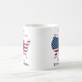 Maßgeschneiderte Foto USA Flaggenkarte Naturalisie Kaffeetasse (Mittel)