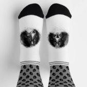 Maßgeschneiderte Foto-Vorlagen und schwarze Pasten Socken (Oben)