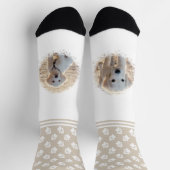 Maßgeschneiderte Foto-Vorlagen und weiße Pasten au Socken (Oben)