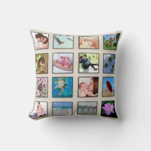 Maßgeschneiderte FotoCollage für klassische Quadra Kissen