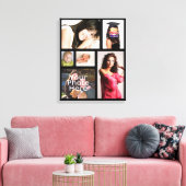 Maßgeschneiderte FotoCollage gepackte Canvas Print Leinwanddruck (Insitu (Wohnzimmer))
