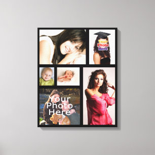 Maßgeschneiderte FotoCollage gepackte Canvas Print Leinwanddruck