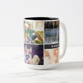 Maßgeschneiderte FotoCollage Opa Zwei-Töne-Tasse Zweifarbige Tasse (VorderseiteRechts)