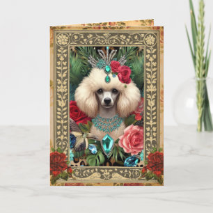 Maßgeschneiderte Fotokarte - Weißes Poodle Karte