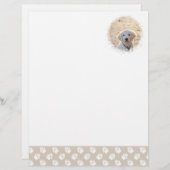 Maßgeschneiderte Fotoplatte für Heimtiere mit Beig Briefbogen (Vorne/Hinten)