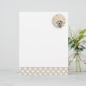 Maßgeschneiderte Fotoplatte für Heimtiere mit Beig Briefbogen (Stehend Vorderseite)