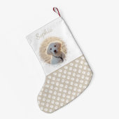 Maßgeschneiderte Fotoplatte für Heimtiere mit Beig Kleiner Weihnachtsstrumpf (Rückseite (Hängend))