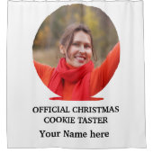 Maßgeschneiderte Fotovorlage für Weihnachtskekse Duschvorhang (Vorderseite)