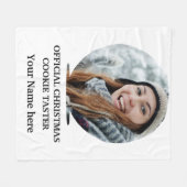 Maßgeschneiderte Fotovorlage für Weihnachtskekse Fleecedecke (Vorderseite (Horizontal))