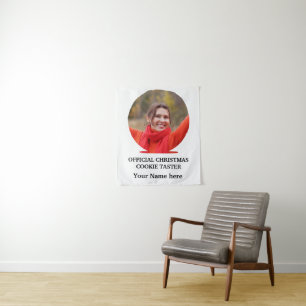 Maßgeschneiderte Fotovorlage für Weihnachtskekse Wandteppich