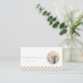 Maßgeschneiderte Fotovorlage mit weißen Pfoten am  Visitenkarte (Stehend Vorderseite)