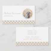 Maßgeschneiderte Fotovorlage mit weißen Pfoten am  Visitenkarte (Vorne/Hinten)