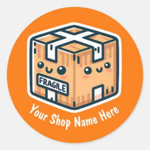 Maßgeschneiderte Fragile Aufkleber für kleine Unte