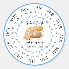 Maßgeschneiderte, frisch gebackene Frische für Sie Runder Aufkleber