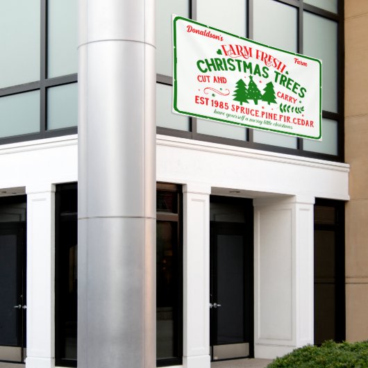 Maßgeschneiderte frische Weihnachtsbäume vom Bauer Banner (Äußeres Gebäude)