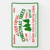 Maßgeschneiderte frische Weihnachtsbäume vom Bauer Banner (Vertikal)
