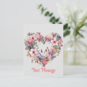 Maßgeschneiderte Frühlingsblumen mit Blumenmuster Feiertagspostkarte (Stehend Vorderseite)