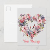 Maßgeschneiderte Frühlingsblumen mit Blumenmuster Feiertagspostkarte (Vorne/Hinten)