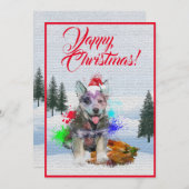 Maßgeschneiderte Funny Blue Heeler Hund Yappy Xmas Ankündigung (Vorne/Hinten)