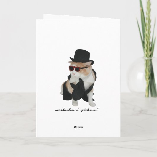 Maßgeschneiderte Funny Cat Karte (Rückseite)