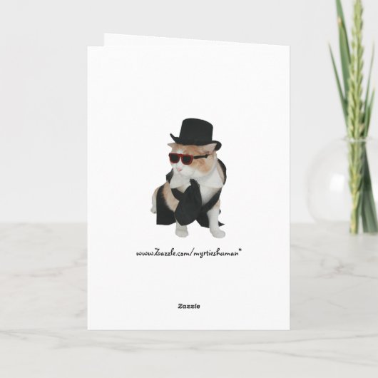 Maßgeschneiderte Funny Cat Karte (Rückseite)